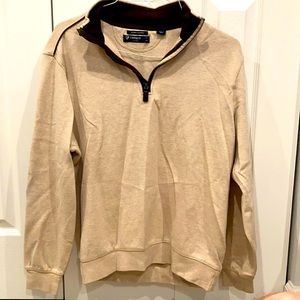Mens Cremieux Sweater Tan/Brown SZ M